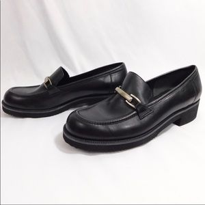 Black loafers